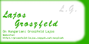 lajos groszfeld business card